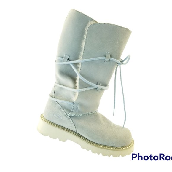Roper | Shoes | Roper Blue Suede Faux Fur Lined Winter Boots | Poshmark